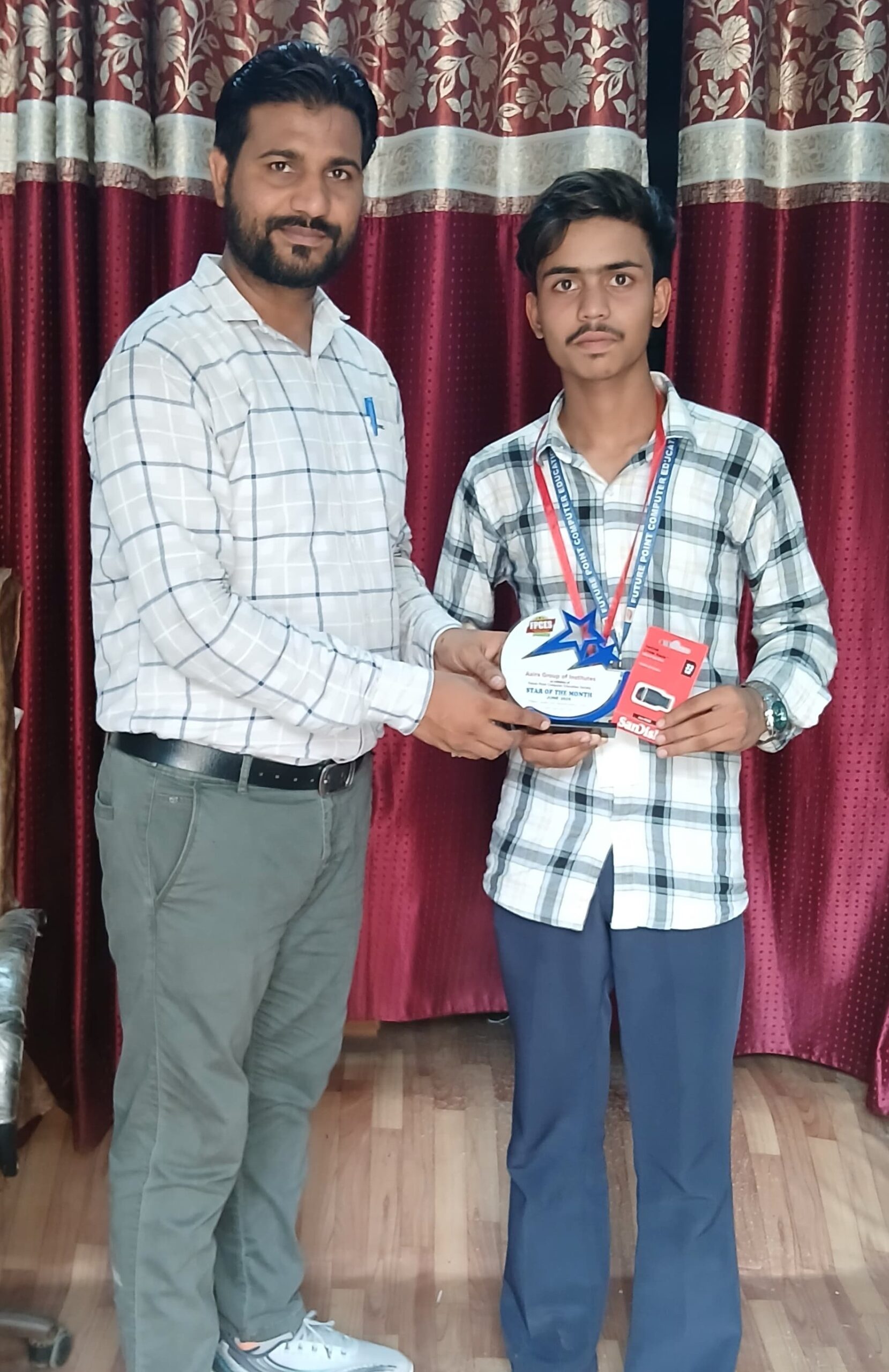 Monthly Test topper Zishan Ansari